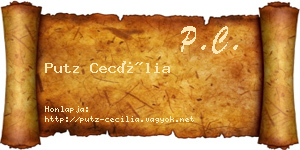 Putz Cecília névjegykártya