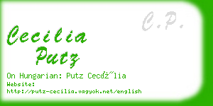 cecilia putz business card